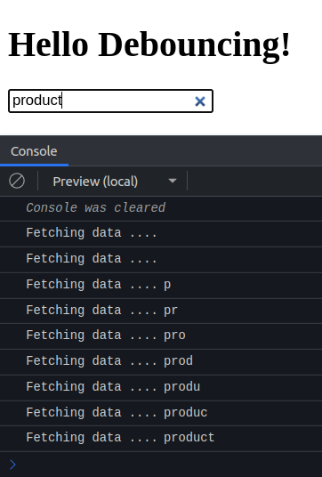 Result of the before code.