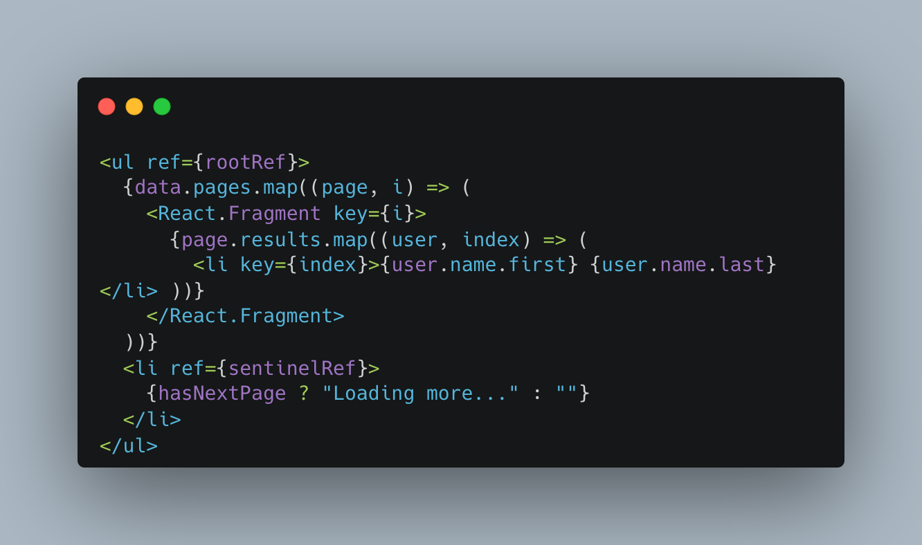 App Component Return